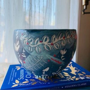 Handcrafted Blue Ceramic Bowl